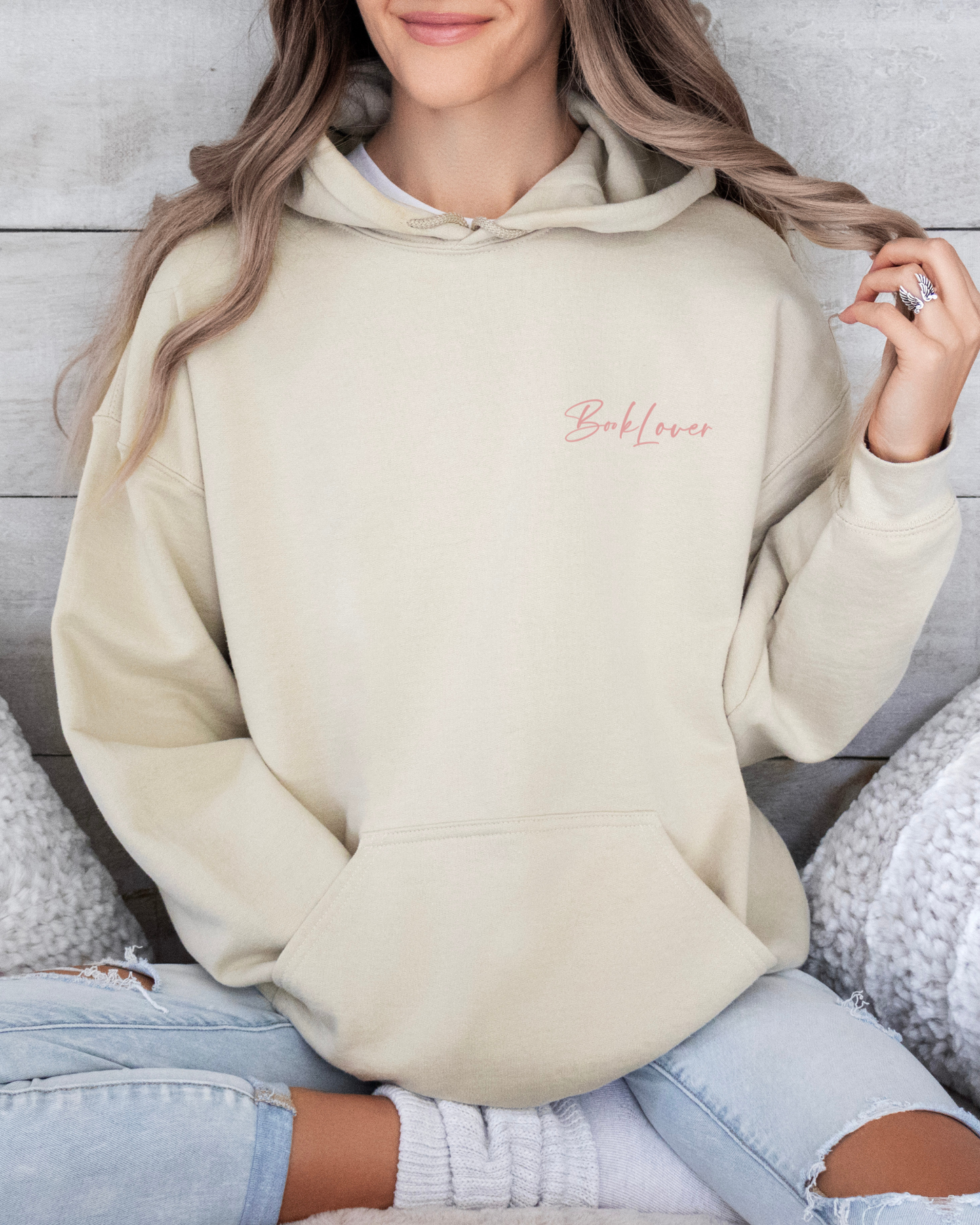 Book Lover Embroidered Hoodie