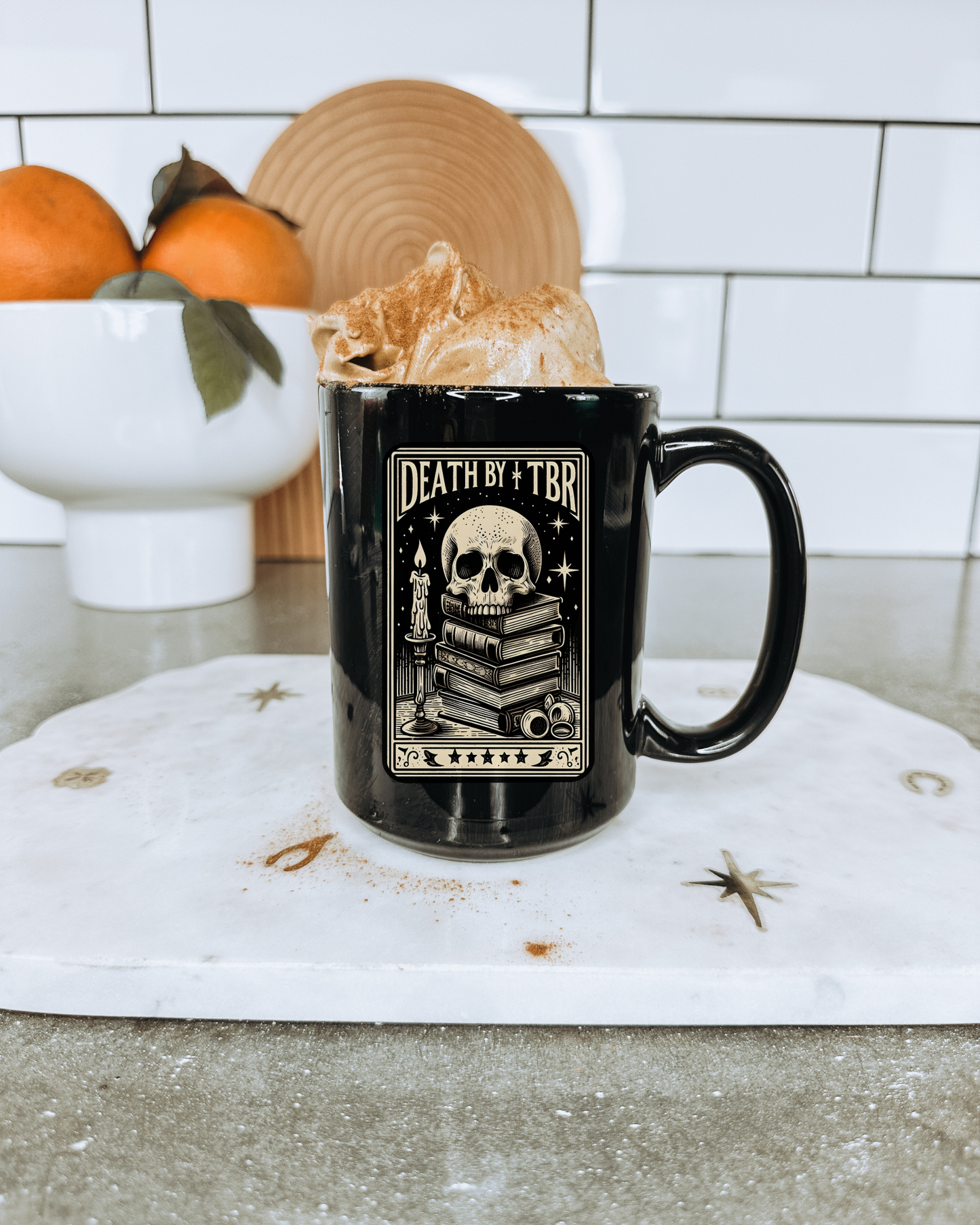 Death By TBR Black Mug