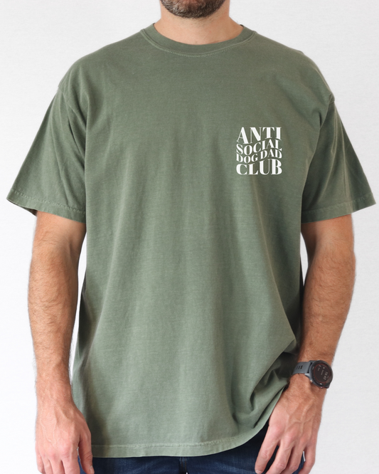 Anti Social Dog Dad Club embroidered t-shirt