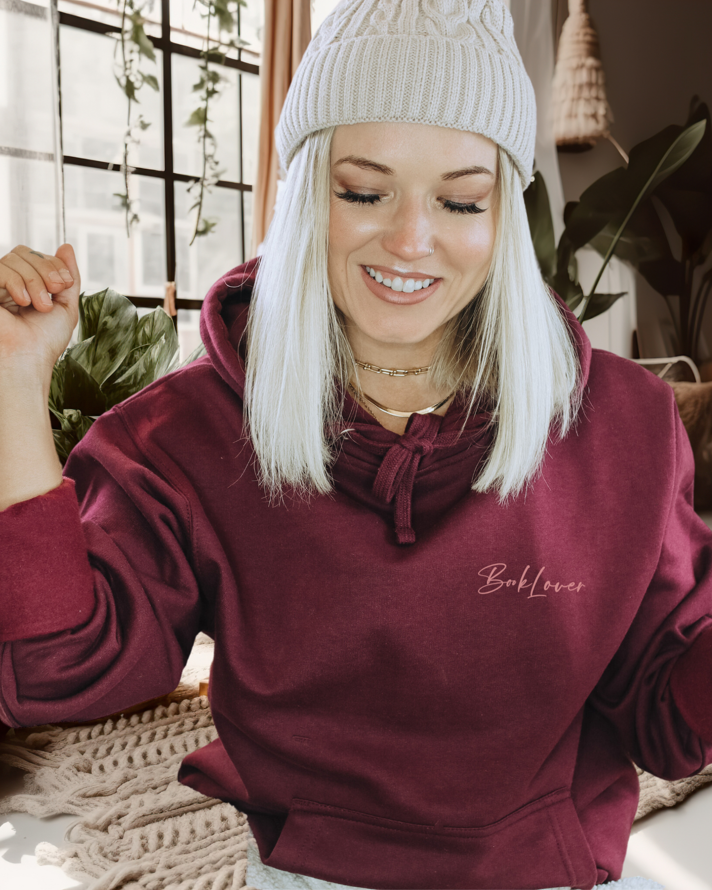 Book Lover Embroidered Hoodie