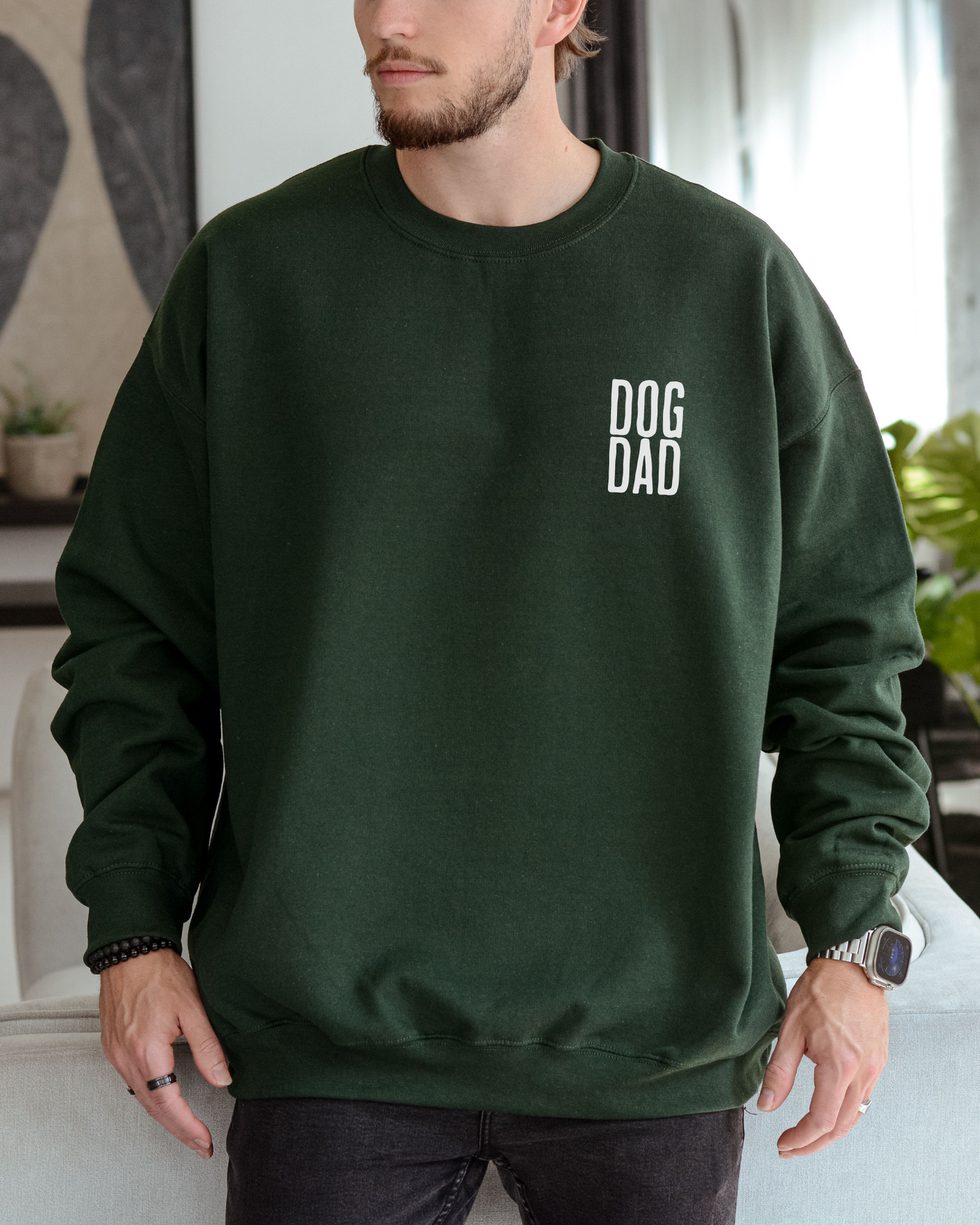 Dog Dad Embroidered Sweatshirt