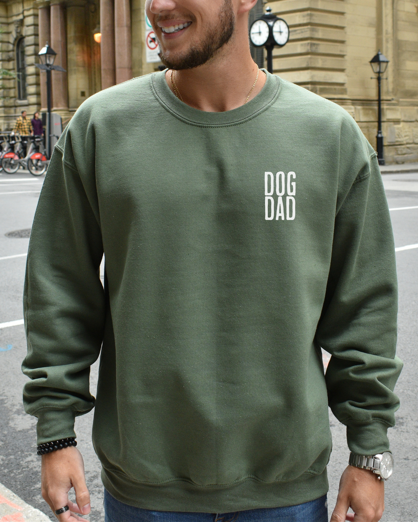 Dog Dad Embroidered Sweatshirt