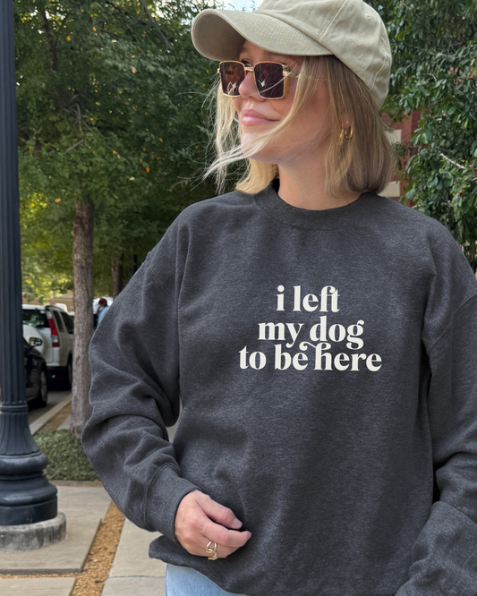 I Left My Dog To Be Here Sweatshirt