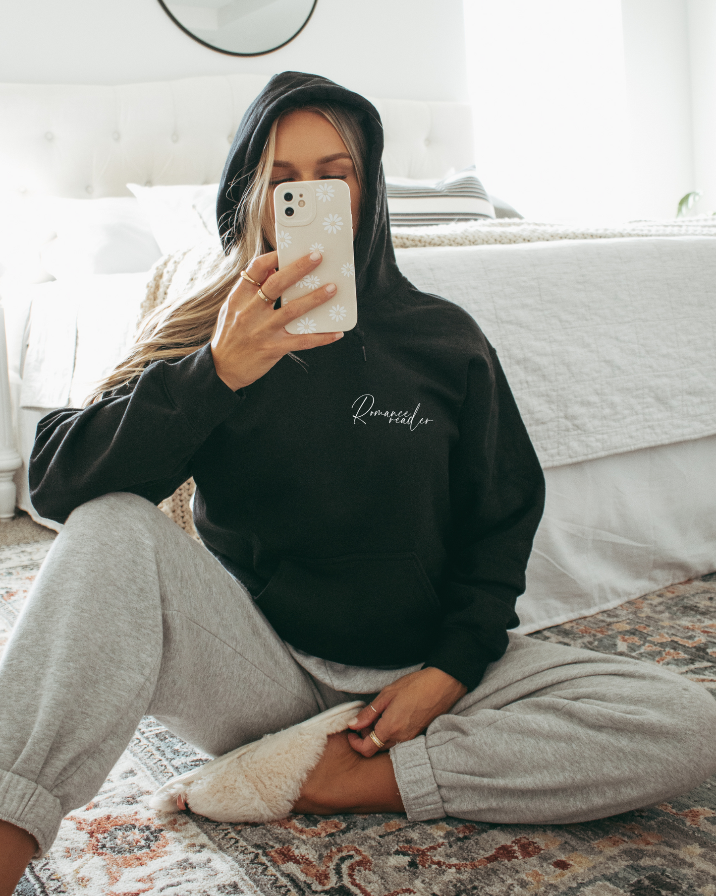 Romance Reader Embroidered Hoodie